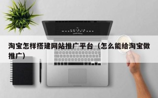 大竹淘宝怎样搭建网站推广平台（怎么能给淘宝做推广）